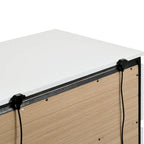 Dormitorio Moderno de Plataforma de Madera Blanca (USB)