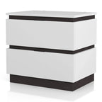 Dormitorio Moderno de Plataforma de Madera Blanca (USB)