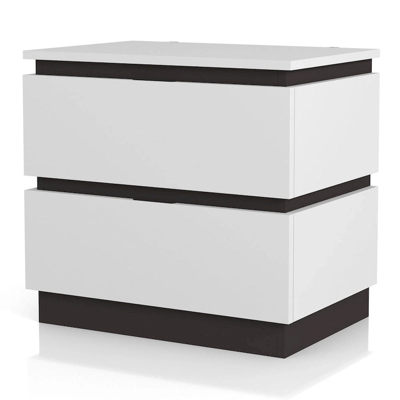 Dormitorio Moderno de Plataforma de Madera Blanca (USB)