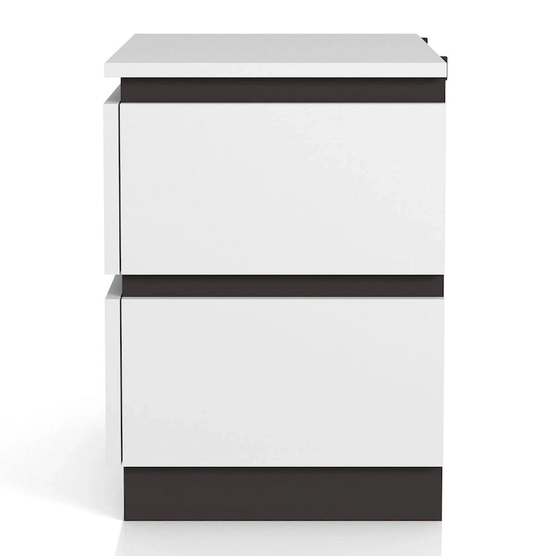 Dormitorio Moderno de Plataforma de Madera Blanca (USB)