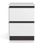 Dormitorio Moderno de Plataforma de Madera Blanca (USB)