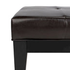 Puf otomano de madera maciza