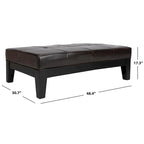 Puf otomano de madera maciza