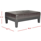 Puf otomano de madera maciza