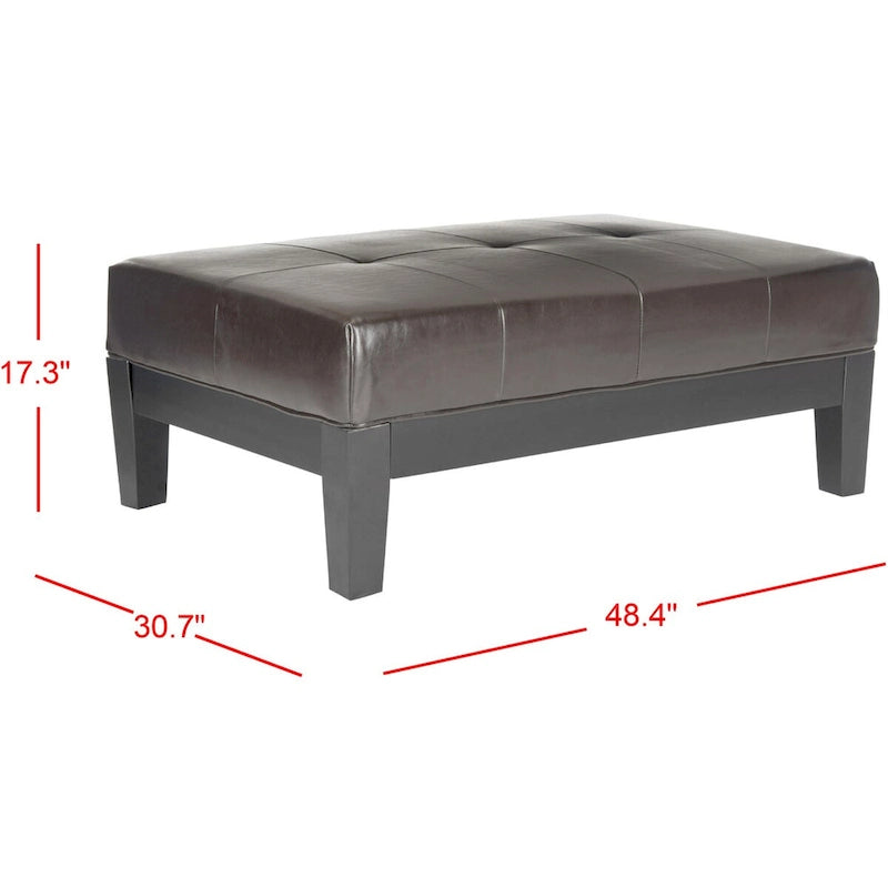 Puf otomano de madera maciza
