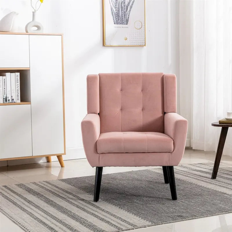 Sillón ergonómico de terciopelo suave para sala de estar
