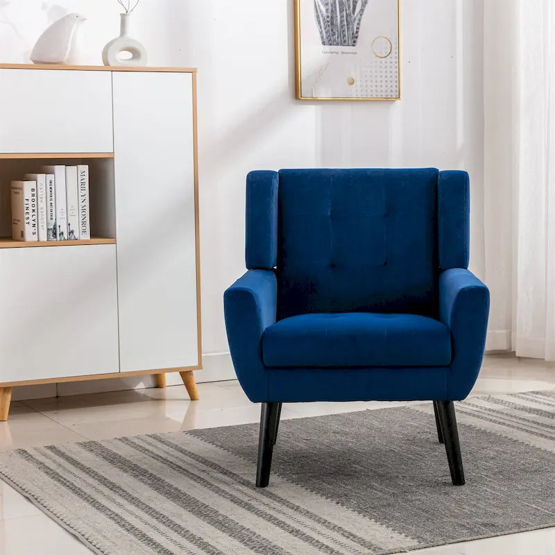 Sillón ergonómico de terciopelo suave para sala de estar