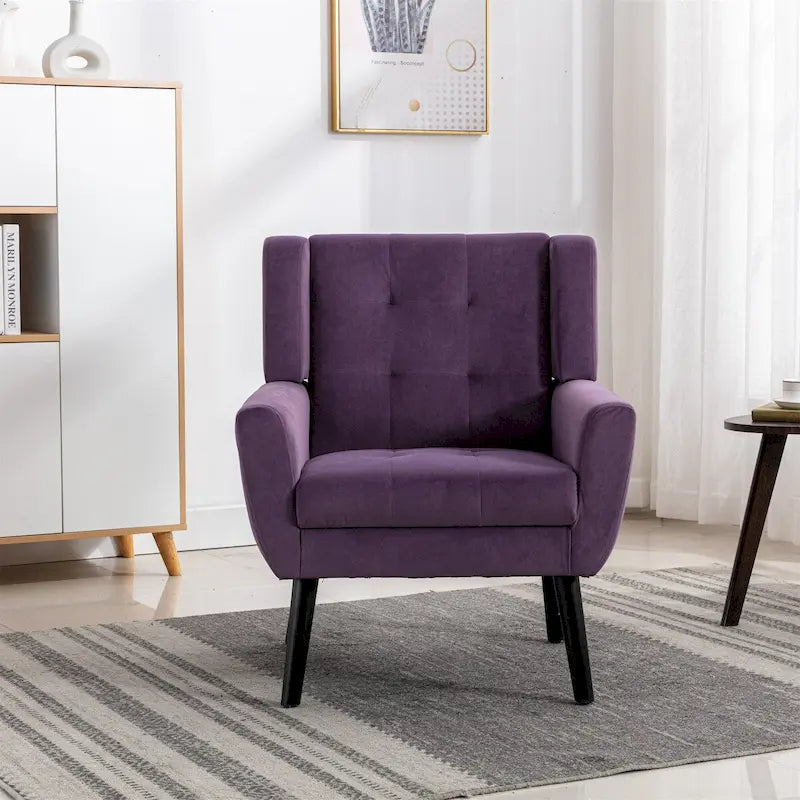 Sillón ergonómico de terciopelo suave para sala de estar
