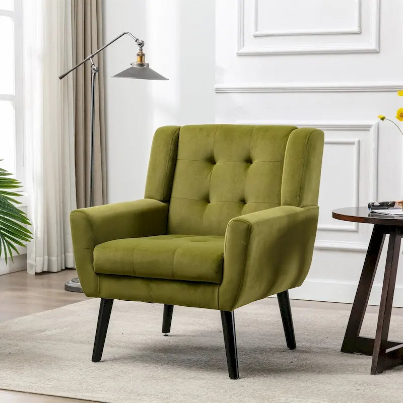 Sillón ergonómico de terciopelo suave para sala de estar