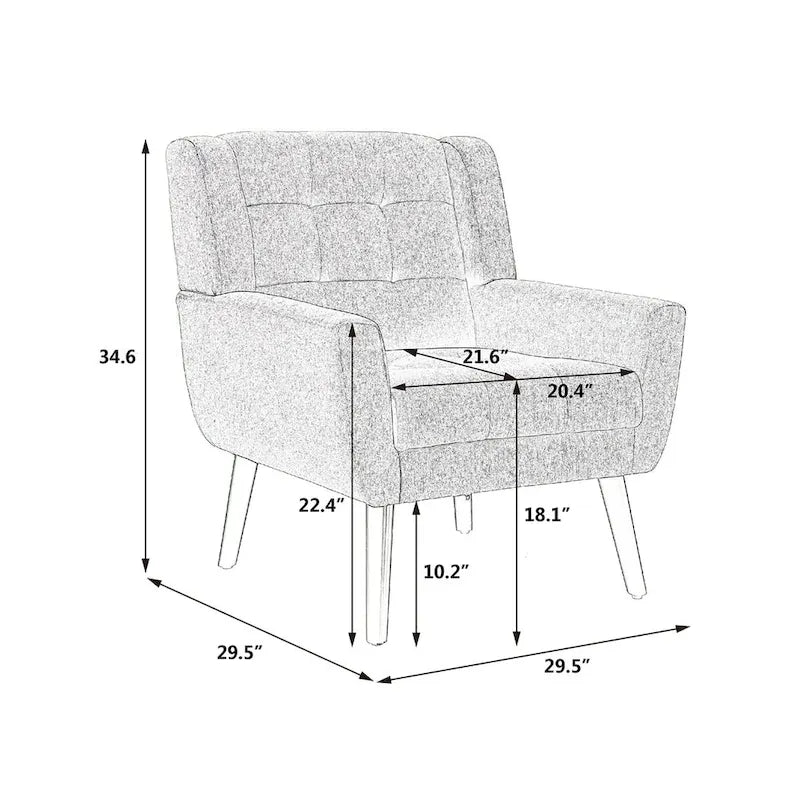 Sillón ergonómico de terciopelo suave para sala de estar