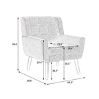 Sillón ergonómico de terciopelo suave para sala de estar