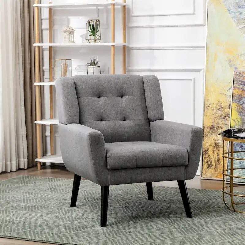Sillón ergonómico de terciopelo suave para sala de estar