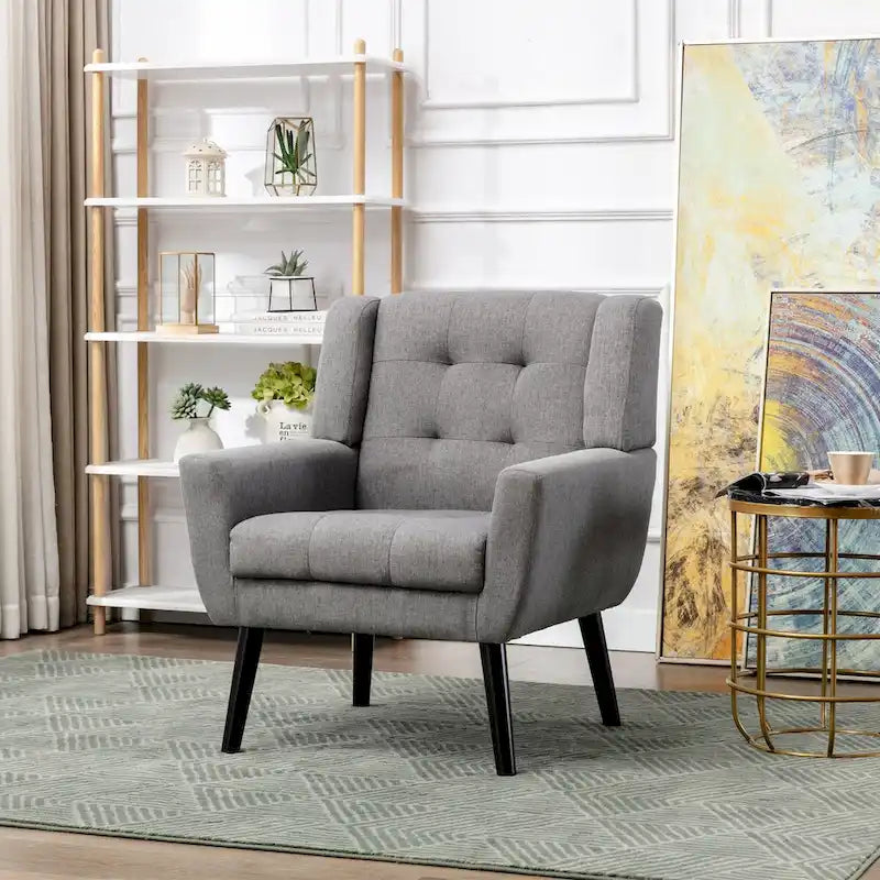 Sillón ergonómico de terciopelo suave para sala de estar