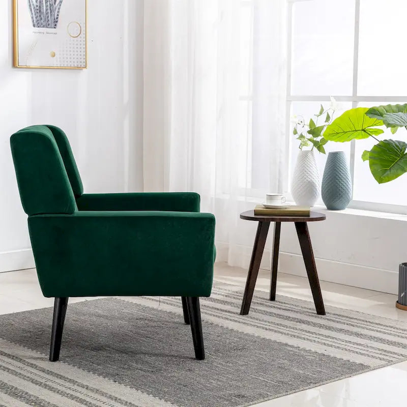 Sillón ergonómico de terciopelo suave para sala de estar