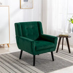 Sillón ergonómico de terciopelo suave para sala de estar