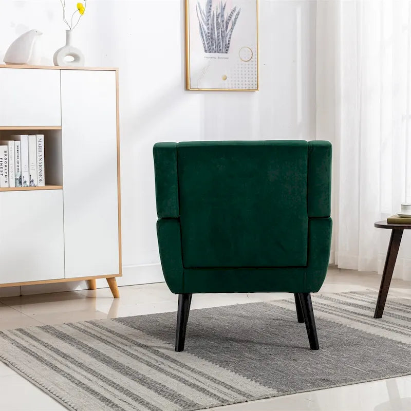 Sillón ergonómico de terciopelo suave para sala de estar