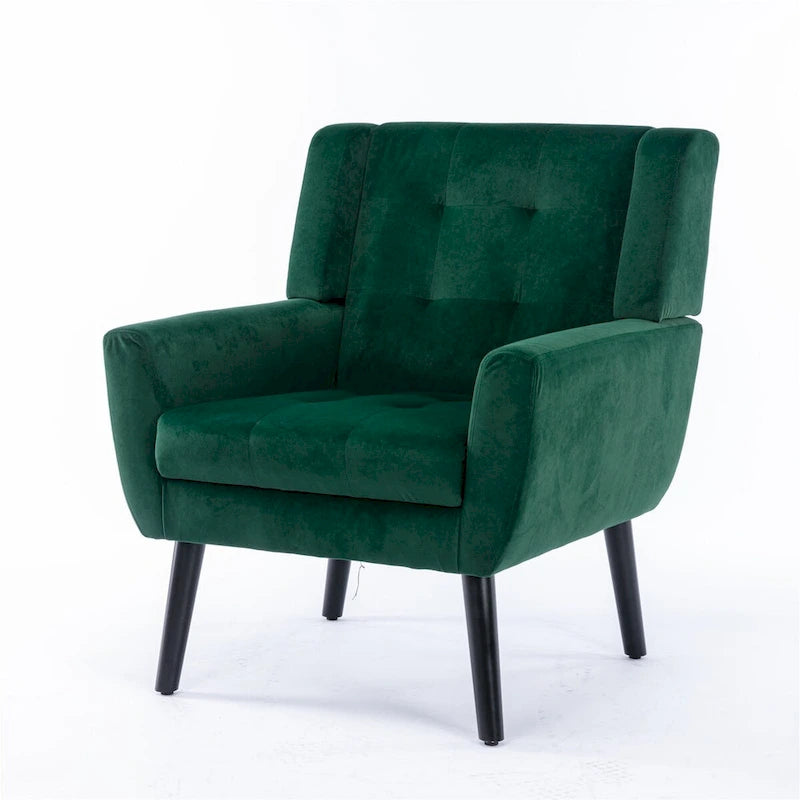 Sillón ergonómico de terciopelo suave para sala de estar