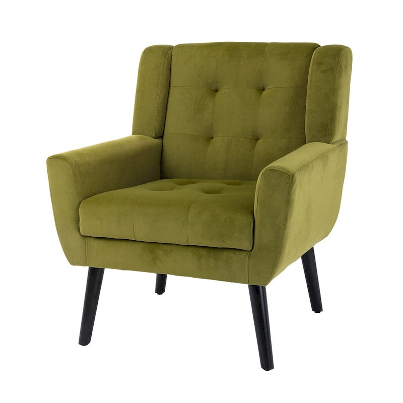 Sillón ergonómico de terciopelo suave para sala de estar