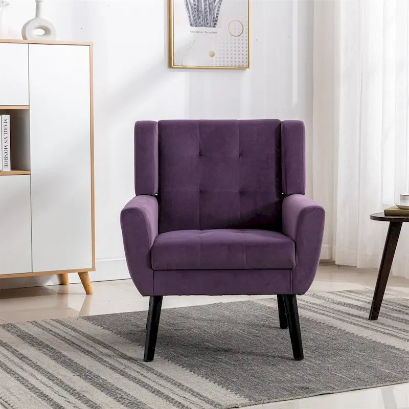 Sillón ergonómico de terciopelo suave para sala de estar