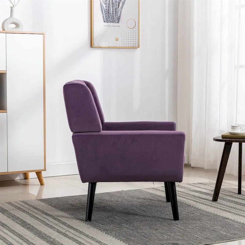Sillón ergonómico de terciopelo suave para sala de estar