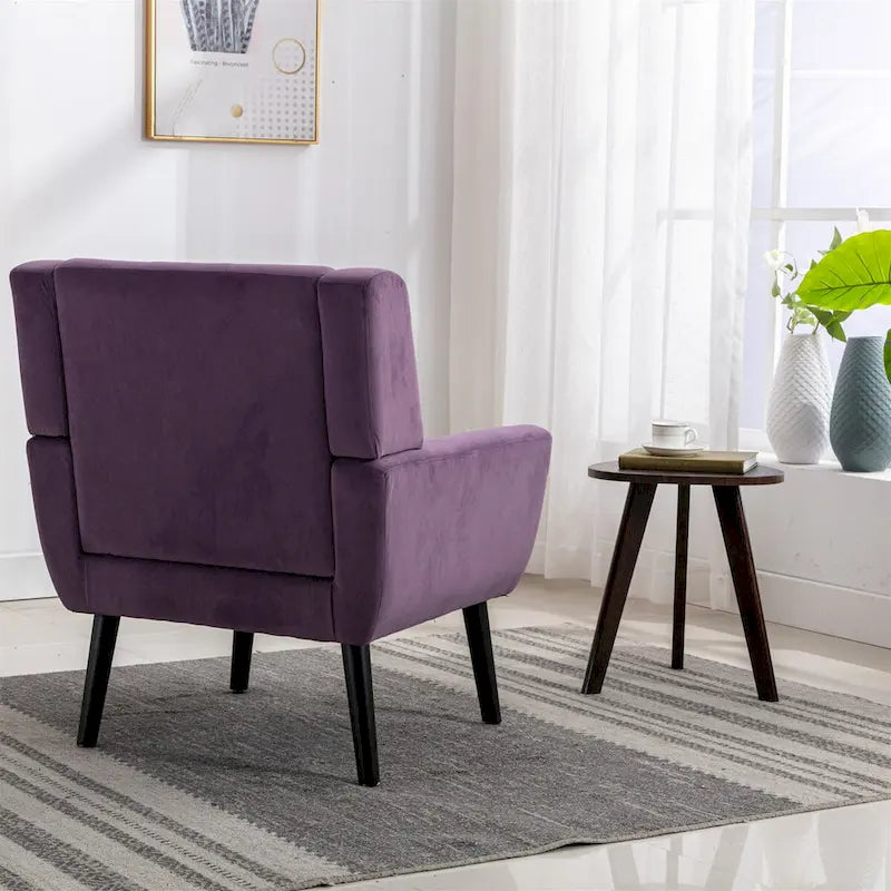 Sillón ergonómico de terciopelo suave para sala de estar