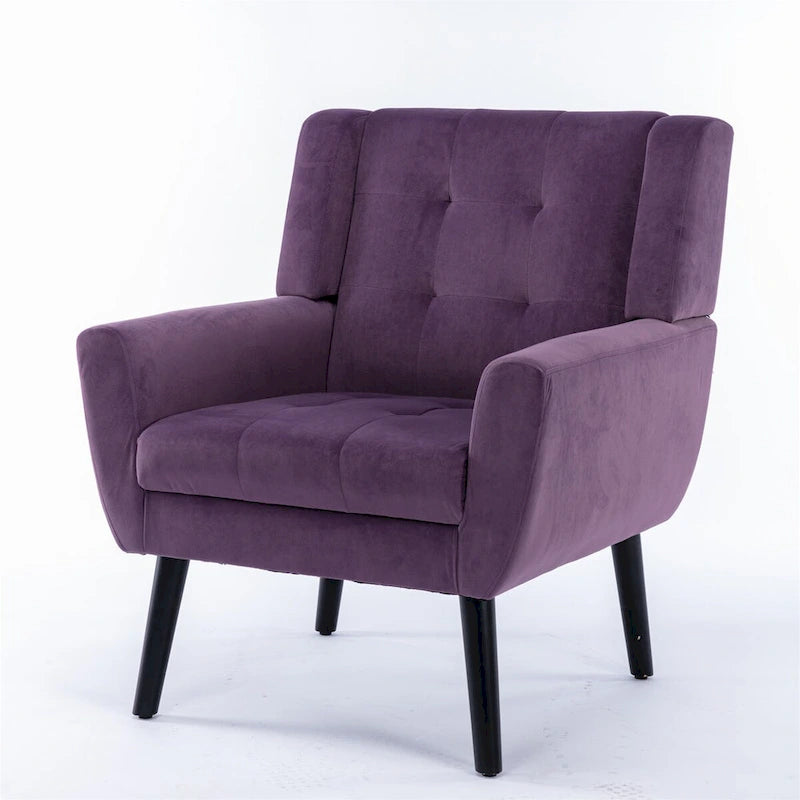 Sillón ergonómico de terciopelo suave para sala de estar