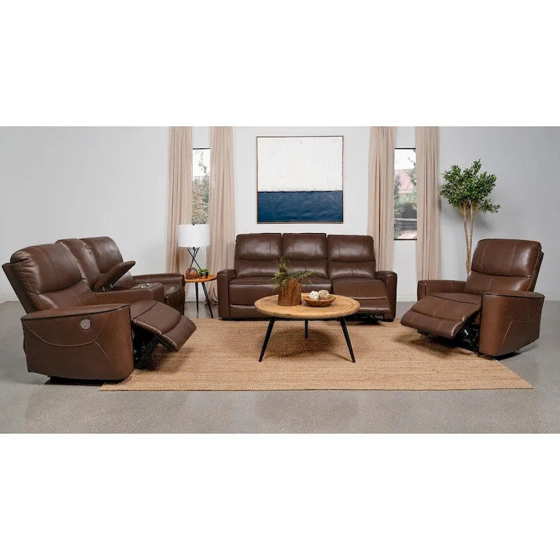 Sofá reclinable eléctrico tapizado Ashland