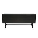Credenza para TV Rochester con 2 cajones, 4 estantes y patas de hierro