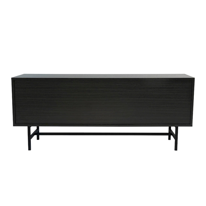 Credenza para TV Rochester con 2 cajones, 4 estantes y patas de hierro