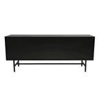 Credenza para TV Rochester con 2 cajones, 4 estantes y patas de hierro