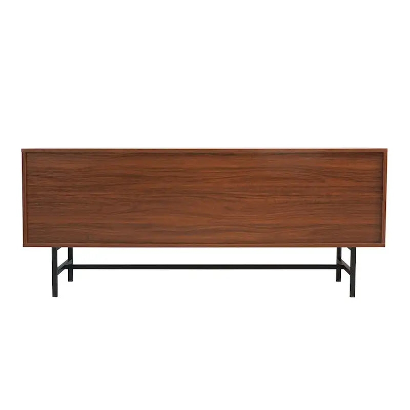 Credenza para TV Rochester con 2 cajones, 4 estantes y patas de hierro