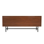 Credenza para TV Rochester con 2 cajones, 4 estantes y patas de hierro