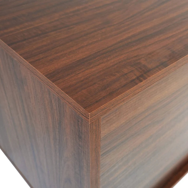 Credenza para TV Rochester con 2 cajones, 4 estantes y patas de hierro