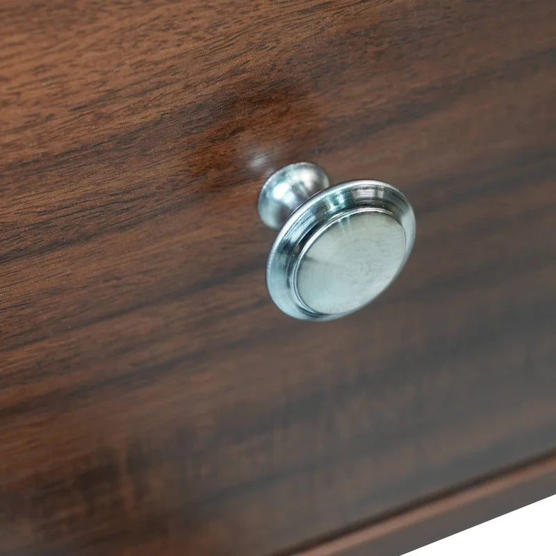 Credenza para TV Rochester con 2 cajones, 4 estantes y patas de hierro
