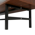 Credenza para TV Rochester con 2 cajones, 4 estantes y patas de hierro