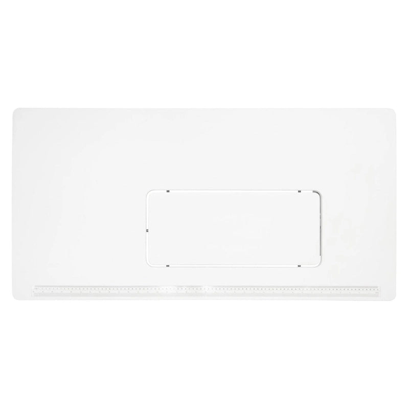 Mesa de costura plegable portátil plateada/blanca con ruedas