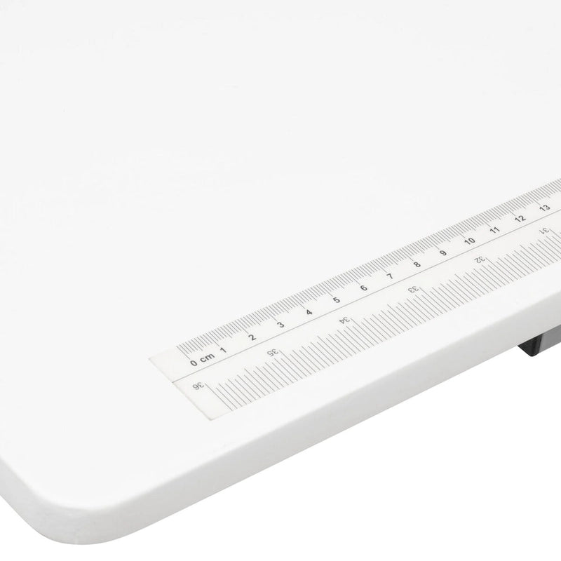 Mesa de costura plegable portátil plateada/blanca con ruedas