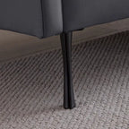 Sofá moderno en forma de L de piel sintética con chaise longue reversible