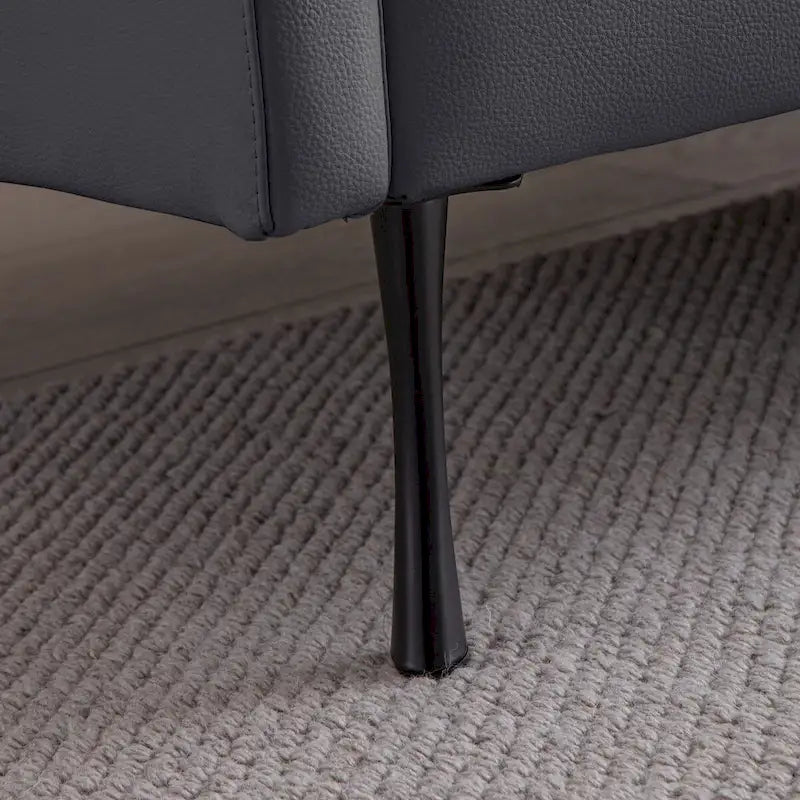 Sofá moderno en forma de L de piel sintética con chaise longue reversible