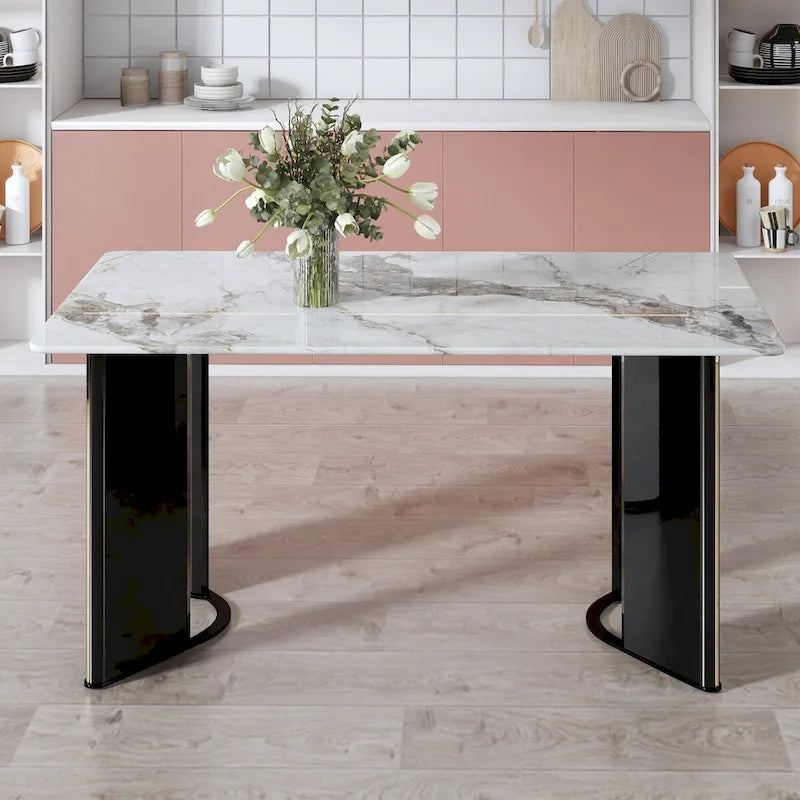 Mesa de comedor rectangular con 4 sillas