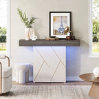 43.3 Mesa consola de pedestal de granja, mesa de sofá para sala de estar, mesa de entrada para vestíbulo, escritorio estrecho