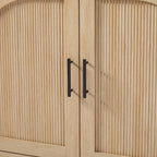 Aparador de 70 pulgadas de caña con puertas arqueadas